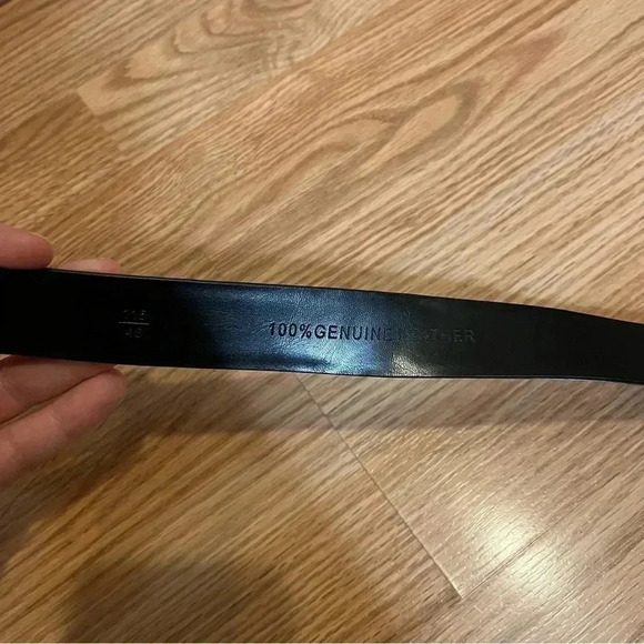 Croc Pattern Embossed Belts Bonded Leather Belt G Buckle - Picture 5 of 10